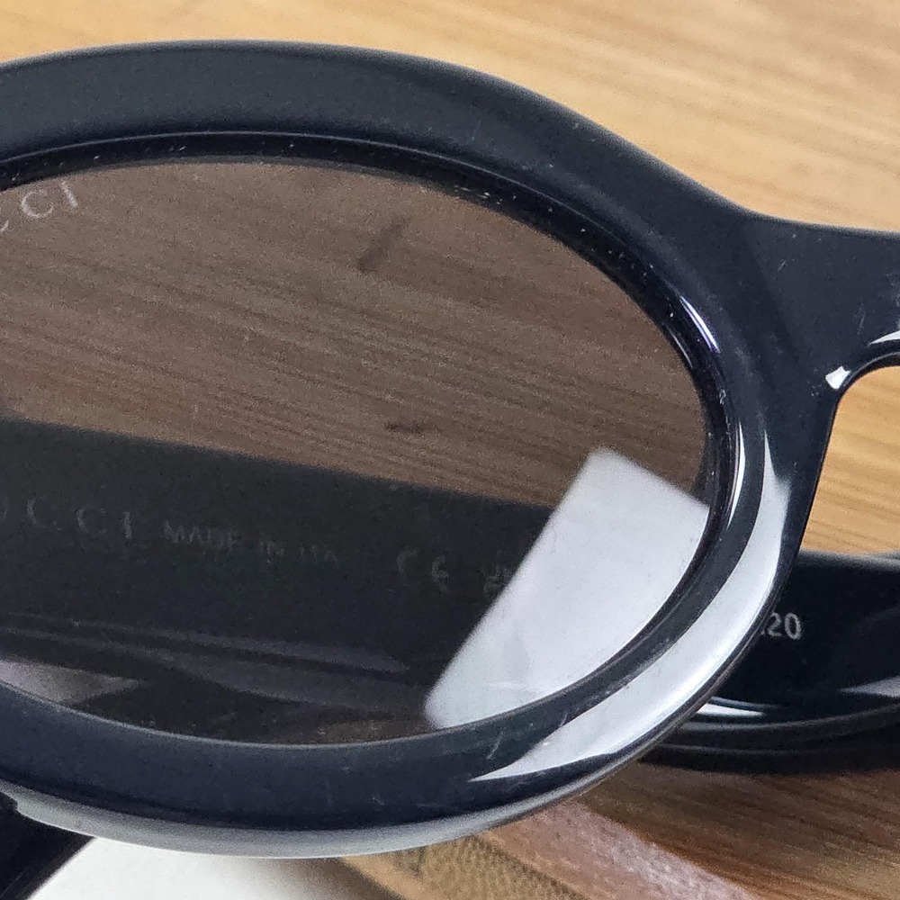Gucci GG1579S Sunglasses Womens 53-22-140 Black Gray Oval Tinted Plastic Italy - Picture 10 of 16